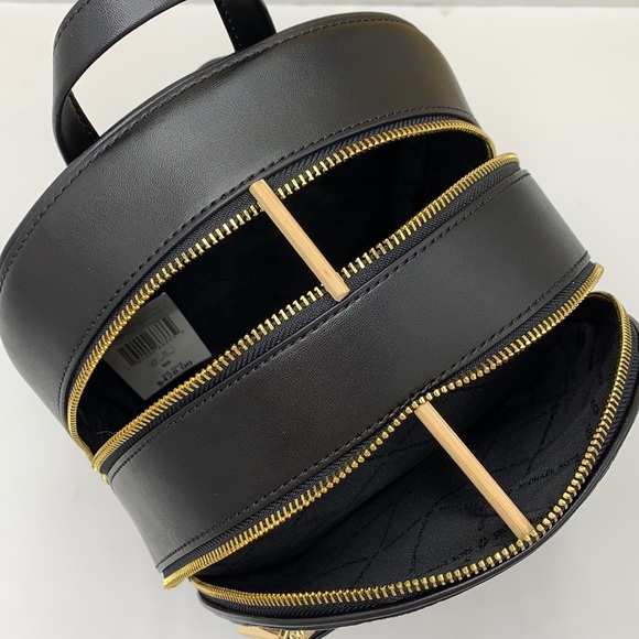 MICHAEL KORS ADINA MEDIUM BACKPACK BLACK /BROWN - Picture 11 of 16